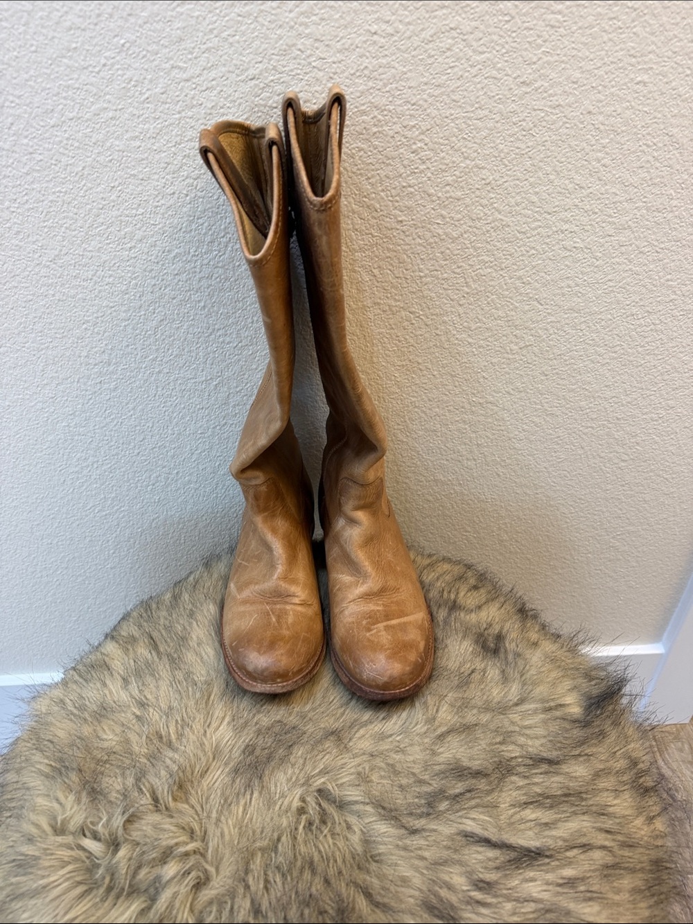 Frye Brown Leather Tall Boots